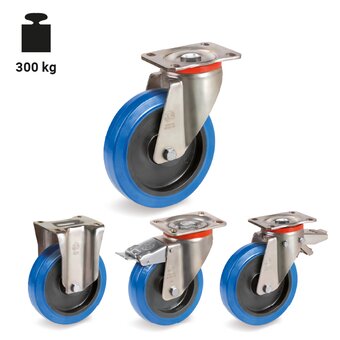 TR-73AE-P-Wheels with medium-heavy duty brackets